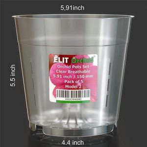 Orchid Pots with Holes - Breathable Clear Plastic